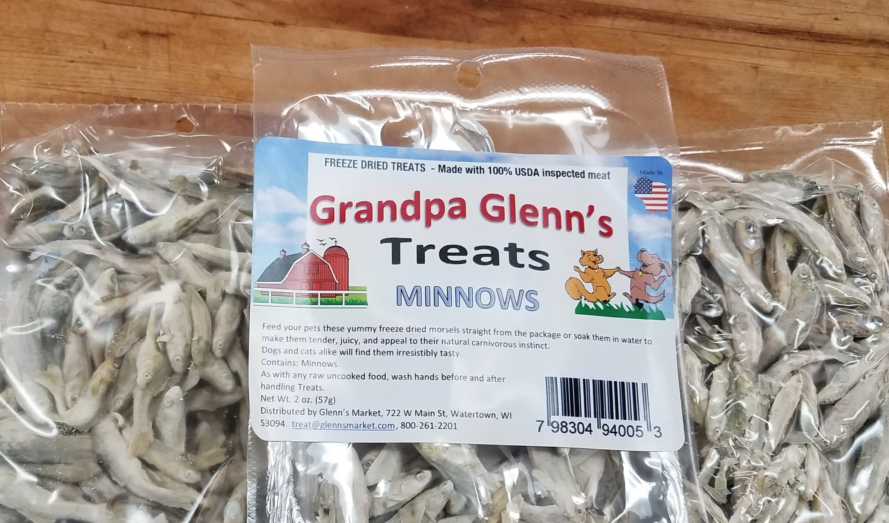 Minnows 3.5 Oz Freeze Dried 100% Natural Premium Cat -  Finland